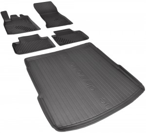 Gummifußmatten und Kofferraumwanne geeignet für Audi Q5 II ab 2016- Passgenau ideal Angepasst     