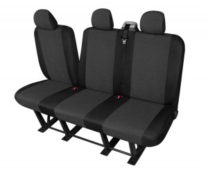 Passgenaue Sitzbezüge geeignet für Nissan NV300 Bj. ab 2016 - TAILOR MADE Maßgeschneidert Dreiersitzbank - Geteilt - 4D-23-TMDV3S 