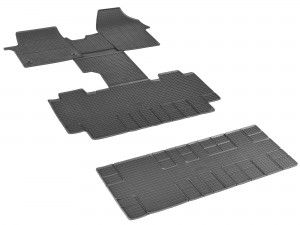  Passgenau ideal Angepasst Gummifußmatten geeignet für Opel Zafira Life 8-Sitzer 2+3+3 ab 2020
