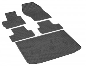  Passgenaues Fußmatten und Kofferraumwanne - ein SET geeignet für MITSUBISHI ASX 2010-2019 -