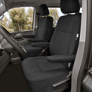 Sitzbezüge passgenau TAILOR Made geeignet für Volkswagen T5 Bj. 2003-2015 1+1 - 2 Sitzer - ideal angepasst 