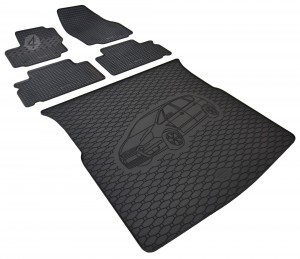 Passgenaues SET Fußmatten und Kofferraumwanne geeignet für Ford S-Max ab 2007-2015 