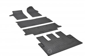  Passgenaues Fußmatten und Kofferraumwanne Passgenau ideal Angepasst ein SET geeignet für Mercedes Vito 8 9 sitzer ab 2014