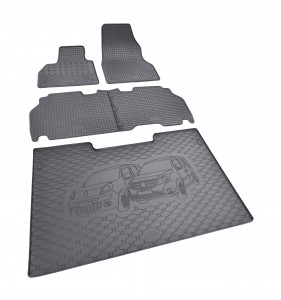 Passgenaues Fußmatten und Kofferraumwanne Passgenau ideal Angepasst - ein SET geeignet für Renault Kangoo ab 2008-2020