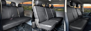 Sitzbezüge Kunstleder passgenau passend für VW T6 Transporter/Caravelle/Multivan ab 2015/19-9 Sitzer Meister