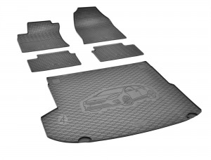 geeignet für Kia ProCeed ab 2019   Passgenaues SET Fußmatten und Kofferraumwanne  