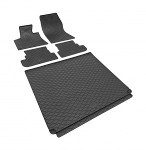 Passgenaues Fußmatten und Kofferraumwanne - ein SET geeignet für Citroen C5 Aircross  2019- Plug-in hybrid 