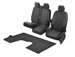 Passgenaue Sitzbezüge VIVA und Gummifußmatten ein Set geeignet für Nissan NV300 an 2016