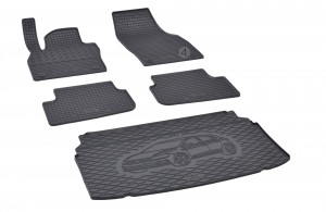 Passgenaues Fußmatten und Kofferraumwanne Passgenau ideal Angepasst - ein SET geeignet für VW Polo ab 2017 - 