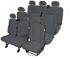 Sitzbezüge geeignet für VOLKSWAGEN T5 ab 2003 - DV1M 2M + 1M2Lxl + 3 Elegance Sitzschoner Set
