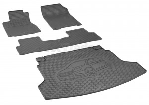 Passgenaues Fußmatten und Kofferraumwanne - ein SET geeignet für HONDA CR-V ab 2012 -2018