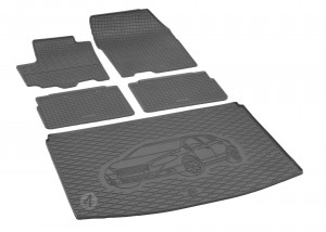 Passgenaues SET Fußmatten und Kofferraumwanne geeignet für SUZUKI SX4 S-Cross Hybrid ab 2020