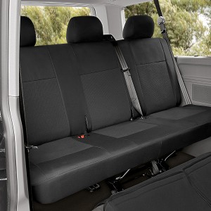 Sitzbezüge passgenau TAILOR Made geeignet für Volkswagen T6 Bj. ab 2015 - DV3 ( 3-te Sitzreihe ) - 3 Sitze - 3te Sitzreihe - ideal angepasst