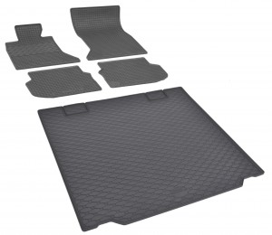 Passgenaues  Fußmatten und Kofferraumwanne - ein SET geeignet für BMW 5 Touring ab 2010 -2014