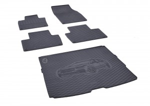 Passgenaues SET Fußmatten und Kofferraumwanne geeignet für Volvo XC90 ab 2015 - Passgenau ideal Angepasst
