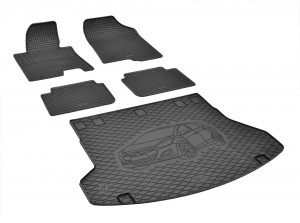  geeignet für HYUNDAI i30 SW ab 2012 -2017 Passgenaues SET Fußmatten und Kofferraumwanne (