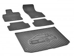 Passgenaues SET Fußmatten und Kofferraumwanne geeignet für AUDI A3 Sportback 2013 Passgenau ideal Angepasst  