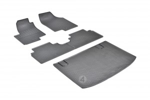  geeignet für Hyundai ix20 ab 2010 - Passgenaues SET Fußmatten und Kofferraumwanne Passgenau ideal Angepasst