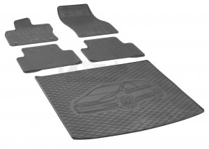 Passgenaues Fußmatten und Kofferraumwanne - ein SET geeignet für VW Touran ab 2015