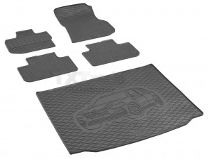   Passgenaues Fußmatten und Kofferraumwanne - ein SET geeignet für  BMW X3 ab 2018