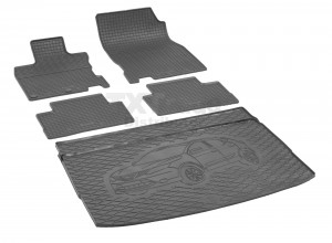 Passgenaues Fußmatten und Kofferraumwanne - ein SET geeignet für NISSAN Qashqai ab 2014 