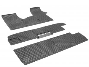 Gummifußmatten geeignet für Renault Trafic 9-Sitzer 3+3+3 ab 2014 Passgenau ideal Angepasst