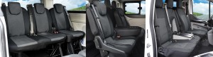  geeignet für Ford  Tourneo Custom ab 2012 (9-Sitzer)   HERO SITZBEZÜGE PASSGENAU 