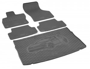 Passgenaues Fußmatten und Kofferraumwanne - ein SET geeignet für VW Golf VII ab 2012 - 