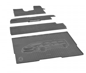 geeignet für OPEL Vivaro ab 2014 L2 - Passgenaues SET Fußmatten und Kofferraumwanne