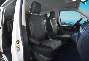 PASSGENAUE SITZBEZÜGE VIVA  geeignet für VW T6 Bj. ab 2015 - 1+1 - 2 Sitzer - ideal angepasst  