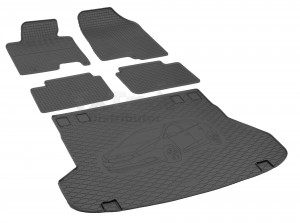   Passgenaues Fußmatten und Kofferraumwanne - ein SET geeignet für KIA Ceed SW ab 2012-2018