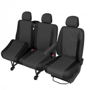 4D-43-TMDV1DV2S Passgenaue Sitzbezüge für Opel Vivaro II Bj. ab 2014 - TAILOR MADE Maßgeschneidert 3-Sitzer - Geteilt