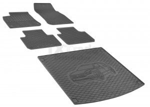  Passgenaues Fußmatten und Kofferraumwanne - ein SET geeignet für VW Touareg ab 2018 -