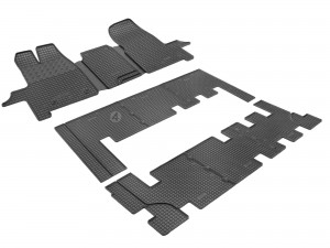 Gummifußmatten geeignet für Ford Tourneo Custom 9-Sitzer 3+3+3 2012-2018 Passgenau ideal Angepasst