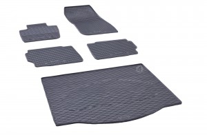  Passgenaues Fußmatten und Kofferraumwanne Passgenau ideal Angepasst - ein SET geeignet für Ford Mondeo Mk5 Kombi ab 2014 -