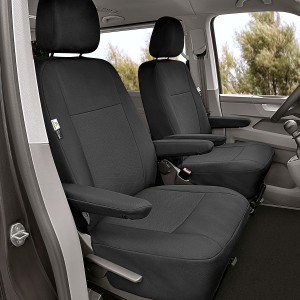 Sitzbezüge passgenau TAILOR Made geeignet für Volkswagen T6 Bj. ab 2015 - 1+1 - 2 Sitzer - ideal angepasst