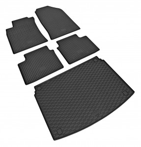 Passgenaues Fußmatten und Kofferraumwanne - ein SET geeignet für Kia X-Ceed ab 2019   