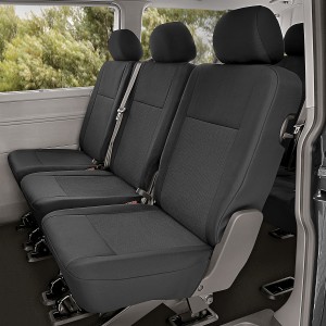 Sitzbezüge passgenau TAILOR Made geeignet für Volkswagen T6 Bj. ab 2015 - 1+1+1 ( 2-te Reihe ) - 3 Sitze - 2te Sitzreihe - ideal angepasst