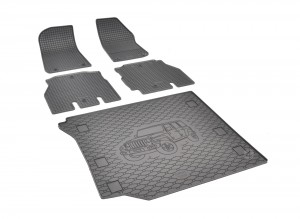 Passgenaues SET Fußmatten und Kofferraumwanne geeignet für Jeep Wrangler 2019