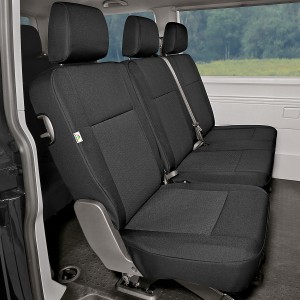 Sitzbezüge passgenau TAILOR Made geeignet für Volkswagen T6 Bj. ab 2015 - 1+2 (2-te Reihe) - 3 Sitze - 2te Sitzreihe - ideal angepasst