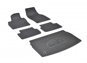 geeignet für VW T-Cros ab 2019- Passgenaues SET Fußmatten und Kofferraumwanne Passgenau ideal Angepasst   