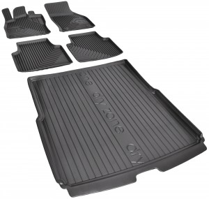 Gummifußmatten und Kofferraumwanne geeignet für Skoda Superb III kombi ab 2015- Passgenau ideal Angepasst   