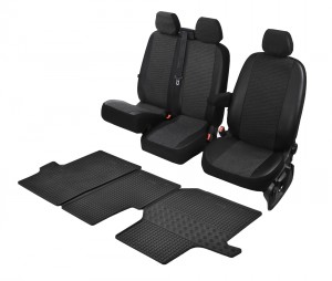 Passgenaue Sitzbezüge und Gummifußmatten geeignet für VW Crafter ab 2017 - VIVA ein Set
