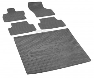  Passgenaues Fußmatten und Kofferraumwanne - ein SET geeignet für VW Passat B8 Variant ab 2014 -