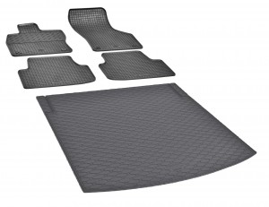 Passgenaues SET Fußmatten und Kofferraumwanne geeignet für SEAT Leon ST ab 2020 - Passgenau ideal Angepasst