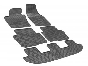 Gummifußmatten geeignet für Seat Alhambra 7-Sitzer ab 2010 Passgenau ideal Angepasst