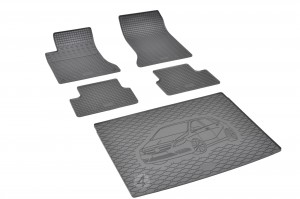  Passgenaues Fußmatten und Kofferraumwanne Passgenau ideal Angepasst ein SET geeignet für  Mercedes B-Klasse W246 2011-2019 