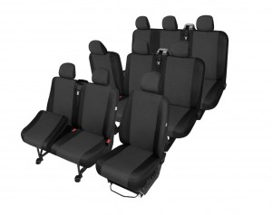 Passgenaue Sitzbezüge geeignet für Nissan NV300 Bj. ab 2016 - TAILOR MADE Maßgeschneidert 9-Sitzer - v1 - 4D-31-TMDV1DV2SDV3SDV3 
