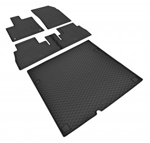 Passgenaues SET Fußmatten und Kofferraumwanne geeignet für Toyota Proace City ab 2020 L2 - Passgenau ideal Angepasst