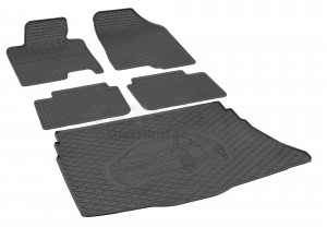 Passgenaues Fußmatten und Kofferraumwanne - ein SET geeignet für KIA Ceed Hatchback ab 2012-2018  